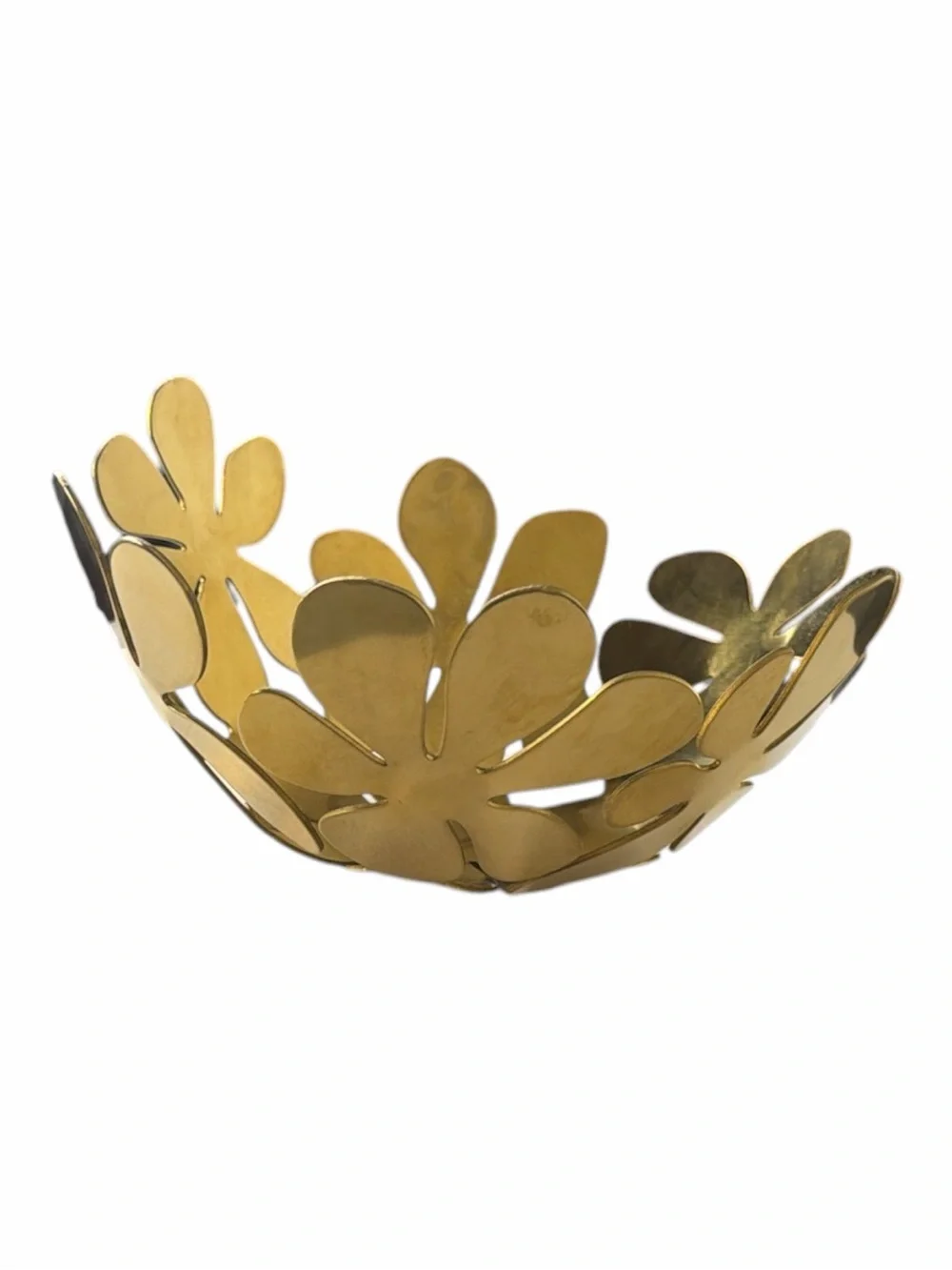 IKEA STOCKHOLM Gold Metal Floral Bowl | Monika Mulder Centerpiece Decor